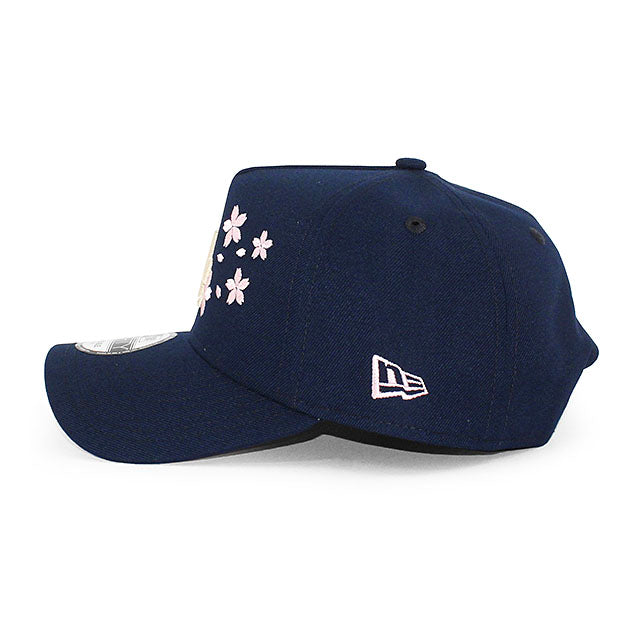 ニューエラ キャップ 9FORTY ロサンゼルス ドジャース MLB SAKURA PINK BOTTOM A-FRAME SNAPBACK CAP NAVY