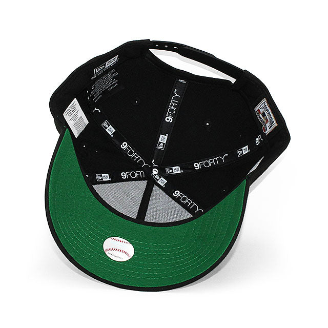 ニューエラ キャップ 9FORTY クリーブランド インディアンス MLB 10TH GREEN BOTTOM A-FRAME SNAPBACK CAP BLACK