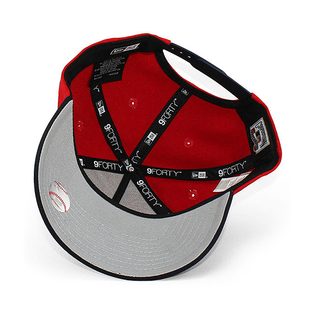 ニューエラ キャップ 9FORTY シアトル マリナーズ MLB JACKIE ROBINSON 50TH GREY BOTTOM A-FRAME SNAPBACK CAP RED