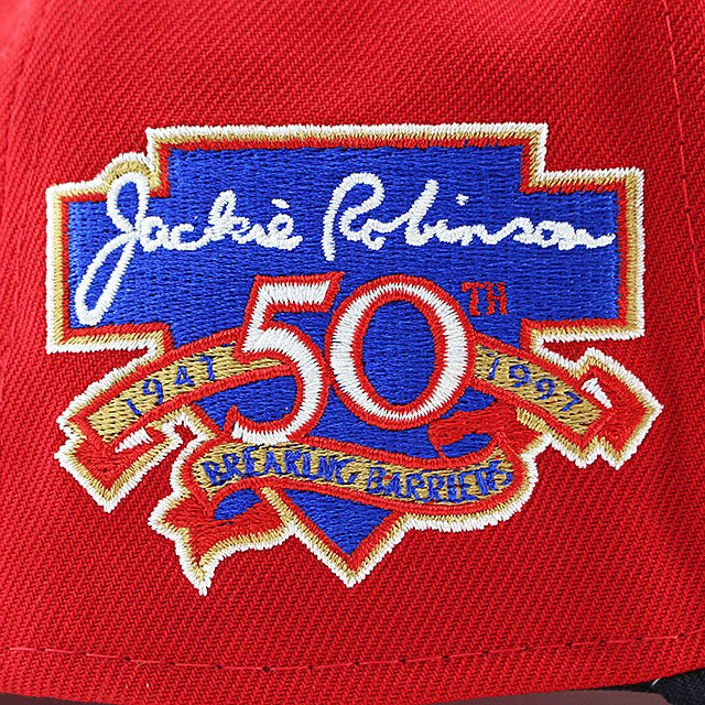 ニューエラ キャップ 9FORTY シアトル マリナーズ MLB JACKIE ROBINSON 50TH GREY BOTTOM A-FRAME SNAPBACK CAP RED