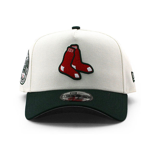 ニューエラ キャップ 9FORTY ボストン レッドソックス MLB FENWAY PARK GREY BOTTOM A-FRAME SNAPBACK CAP CREAM