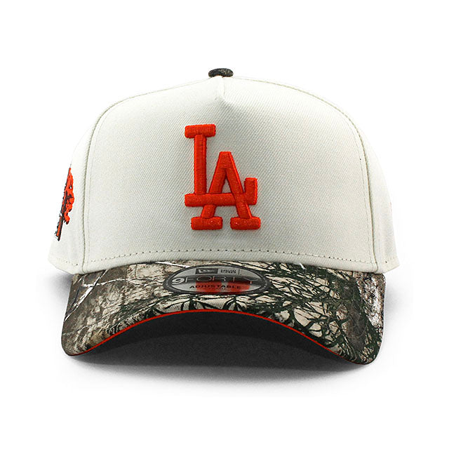 ニューエラ キャップ 9FORTY ロサンゼルス ドジャース MLB TOKYO SERIES ORANGE BOTTOM A-FRAME SNAPBACK CAP CREAM