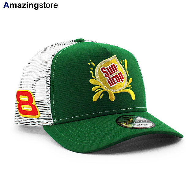 ニューエラ メッシュキャップ 9FORTY ナスカー デイル アーンハート ジュニア SUN DROP A-FRAME TRUCKER MESH CAP GREEN