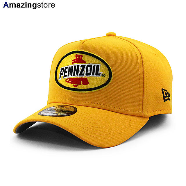 ニューエラ キャップ 9FORTY ナスカー ジョーイ ロガーノ PENNZOIL A-FRAME SNAPBACK CAP GOLD