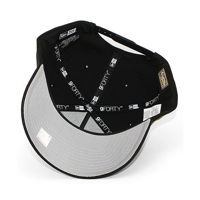 ニューエラ キャップ 9FORTY シカゴ ブルズ NBA 3TIMES WORLD CHAMPS GREY BOTTOM A-FRAME SNAPBACK CAP BLACK