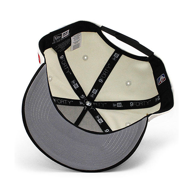 ニューエラ キャップ 9FORTY シカゴ ブルズ NBA 6X CHAMPIONS GREY BOTTOM A-FRAME SNAPBACK CAP CREAM