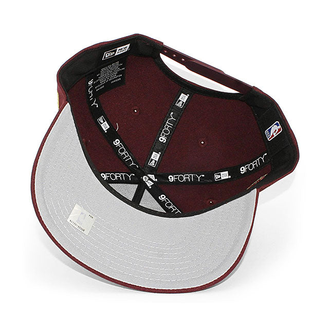ニューエラ キャップ 9FORTY シカゴ ブルズ NBA 6X CHAMPIONS GREY BOTTOM A-FRAME SNAPBACK CAP MAROON