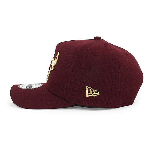 ニューエラ キャップ 9FORTY シカゴ ブルズ NBA 6X CHAMPIONS GREY BOTTOM A-FRAME SNAPBACK CAP MAROON
