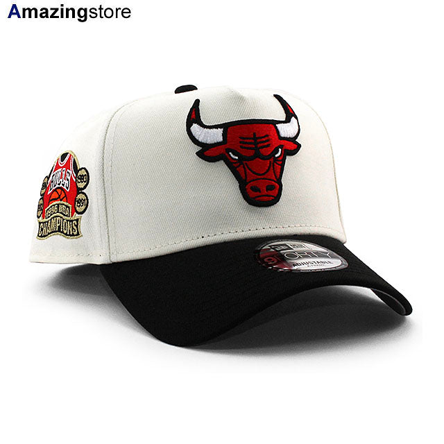 ニューエラ キャップ 9FORTY シカゴ ブルズ 1996 NBA CHAMPIONS GREY BOTTOM A-FRAME SNAPBACK CAP CREAM