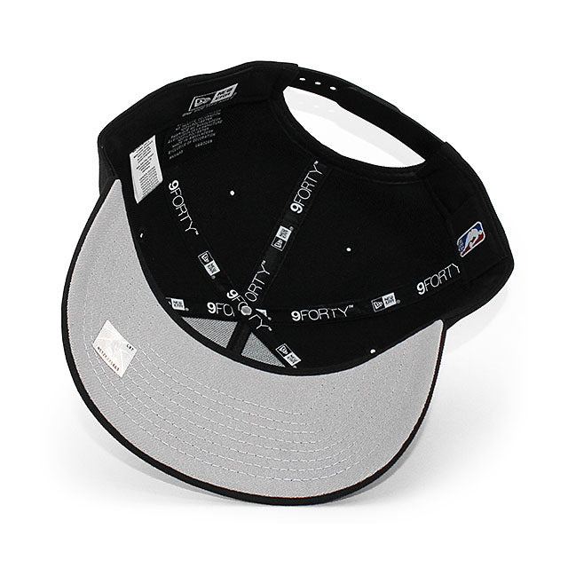 ニューエラ キャップ 9FORTY ロサンゼルス レイカーズ NBA LA GREY BOTTOM A-FRAME SNAPBACK CAP BLACK