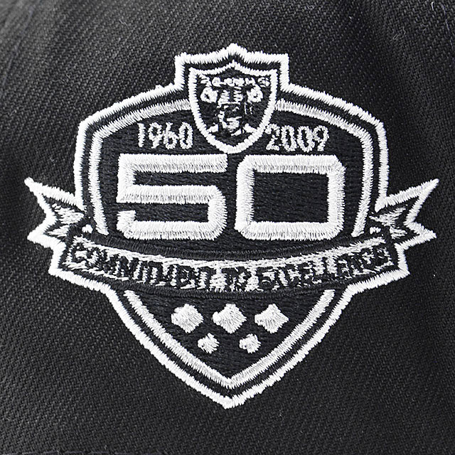 ニューエラ キャップ 9FORTY ラスベガス レイダース NFL 50TH GREY BOTTOM A-FRAME SNAPBACK CAP BLACK