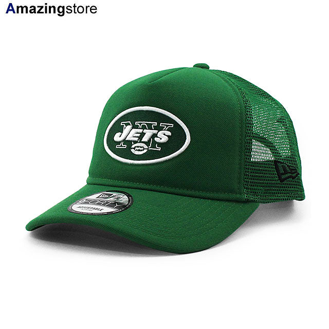 ニューエラ メッシュキャップ 9FORTY ニューヨーク ジェッツ NFL A-FRAME TRUCKER MESH SNAPBACK CAP GREEN