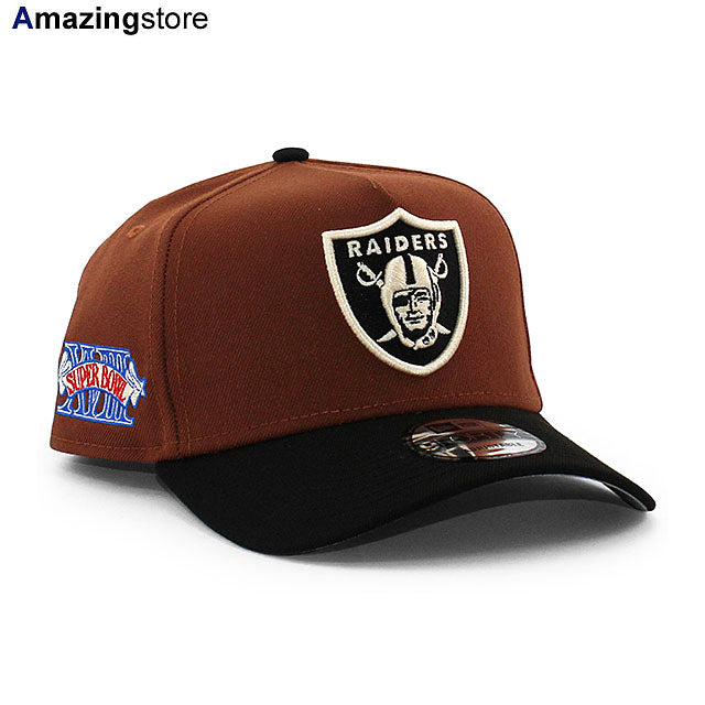 ニューエラ キャップ 9FORTY スベガス レイダース NFL SUPER BOWL XVIII GREY BOTTOM A-FRAME SNAPBACK CAP BROWN