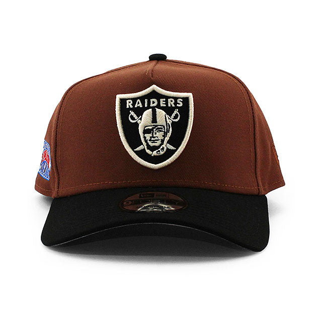 ニューエラ キャップ 9FORTY スベガス レイダース NFL SUPER BOWL XVIII GREY BOTTOM A-FRAME SNAPBACK CAP BROWN