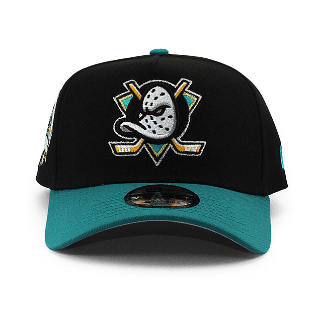 ニューエラ キャップ 9FORTY アナハイム ダックス NHL 2003 STANLEY CUP GREY BOTTOM A-FRAME SNAPBACK CAP BLACK