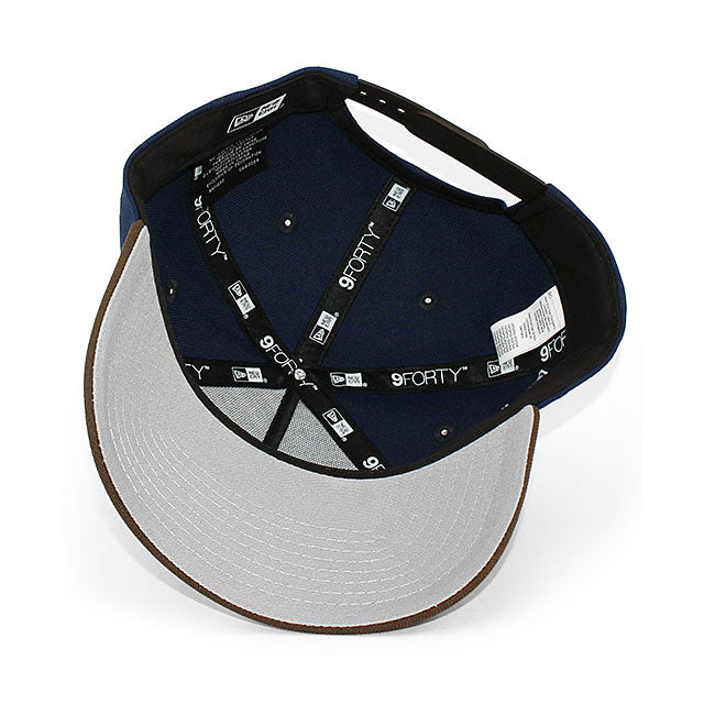 ニューエラ キャップ 9FORTY アナハイム ダックス NHL 30TH GREY BOTTOM A-FRAME SNAPBACK CAP NAVY