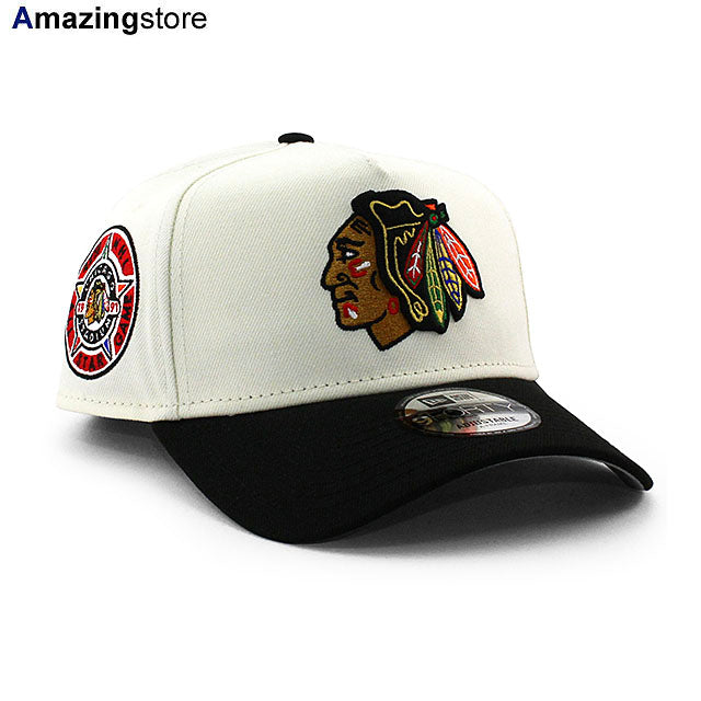 ニューエラ キャップ 9FORTY シカゴ ブラックホークス NHL 1991 ALL STAR GREY BOTTOM A-FRAME SNAPBACK CAP CREAM