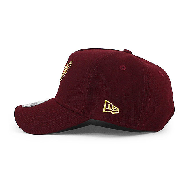 ニューエラ キャップ 9FORTY デトロイト レッドウィングス NHL 2002 STANLEY CUP GREY BOTTOM A-FRAME SNAPBACK CAP MAROON