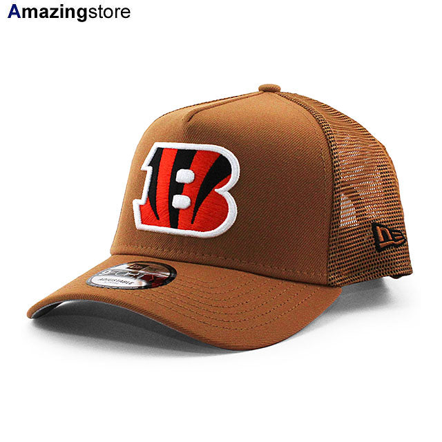 ニューエラ メッシュキャップ 9FORTY シンシナティ ベンガルズ NFL A-FRAME TRUCKER MESH CAP TAN