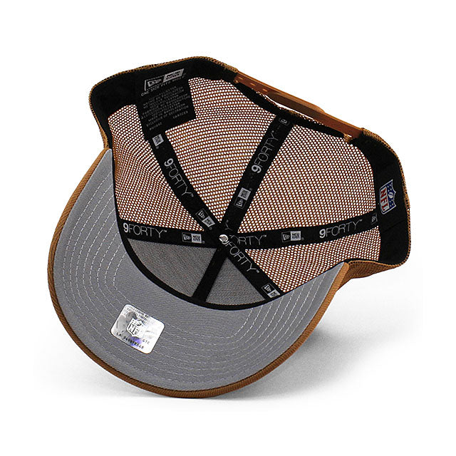 ニューエラ メッシュキャップ 9FORTY ニューヨーク ジャイアンツ NFL A-FRAME TRUCKER MESH CAP TAN