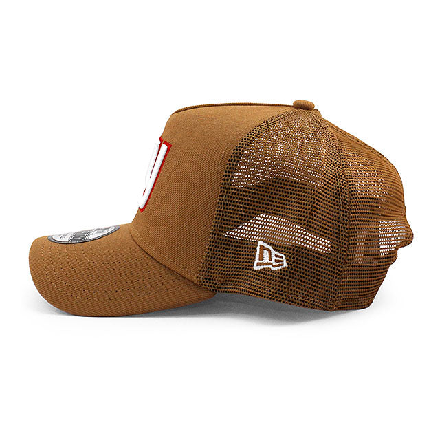 ニューエラ メッシュキャップ 9FORTY ニューヨーク ジャイアンツ NFL A-FRAME TRUCKER MESH CAP TAN