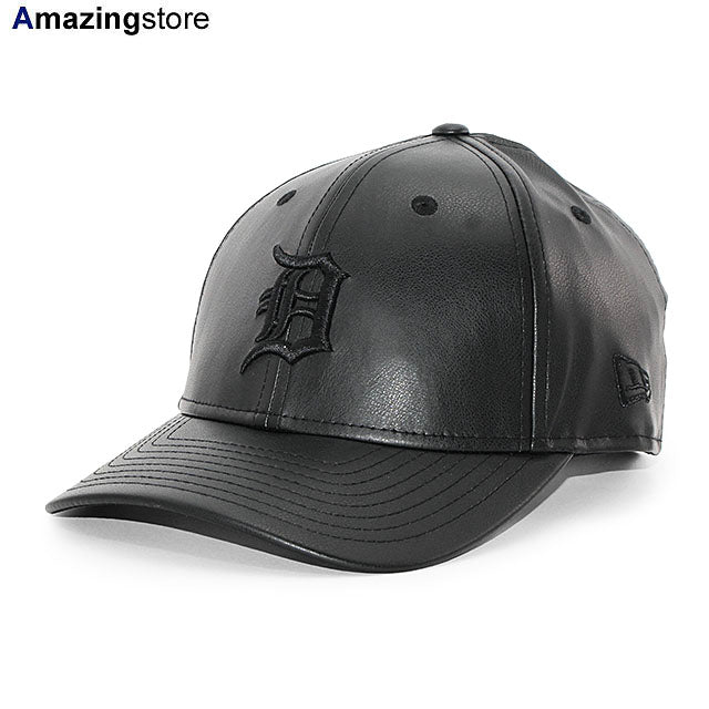 ニューエラ 9FORTY M-CROWN デトロイト タイガース MLB PU LEATHER SNAPBACK CAP BLACKOUT