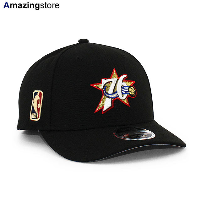 ニューエラ 9FORTY M-CROWN フィラデルフィア 76ERS NBA CLASSIC EDITION SNAPBACK CAP BLACK