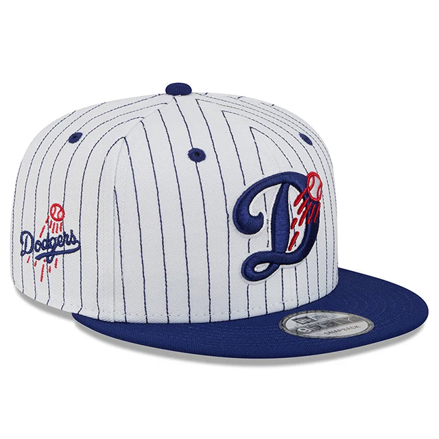 ニューエラ キャップ 9FIFTY スナップバック ロサンゼルス ドジャース MLB DECEPTOR SNAPBACK CAP PINSTRIPE WHITE-DARK ROYAL
