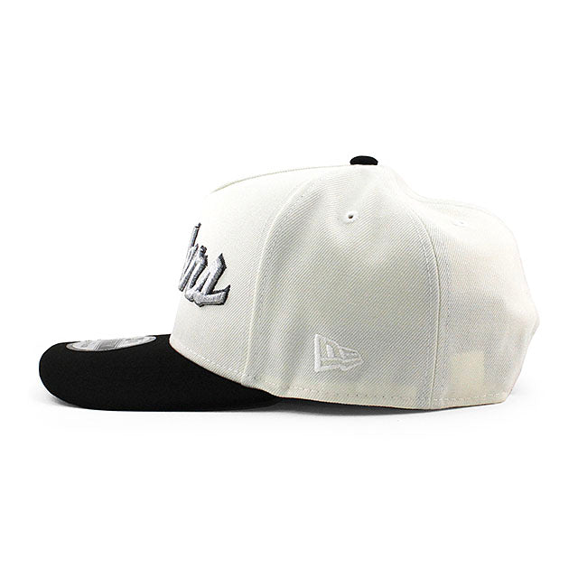 ニューエラ キャップ 9FIFTY ラスベガス レイダース NFL 50TH GREY BOTTOM A-FRAME SNAPBACK CAP CREAM