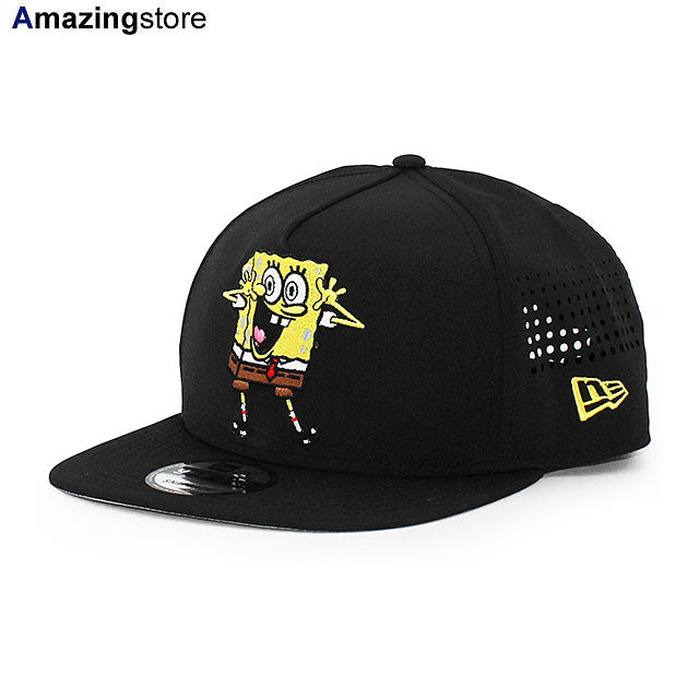 ニューエラ キャップ 9FIFTY スポンジボブ スクエアパンツ VENTED A-FRAME CAP BLACK