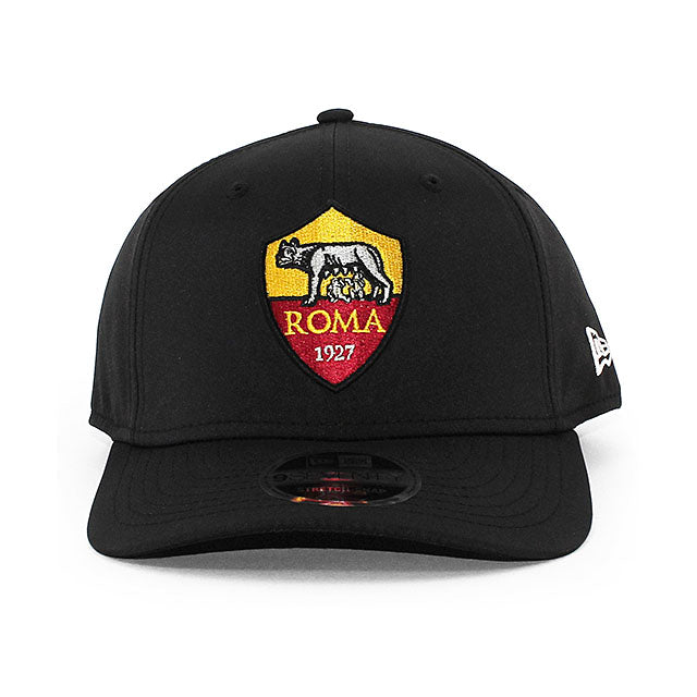 EU限定 ニューエラ キャップ 9SEVENTY ストレッチ スナップバック ASローマ SERIA A CORE STRETCH SNAPBACK CAP BLACK