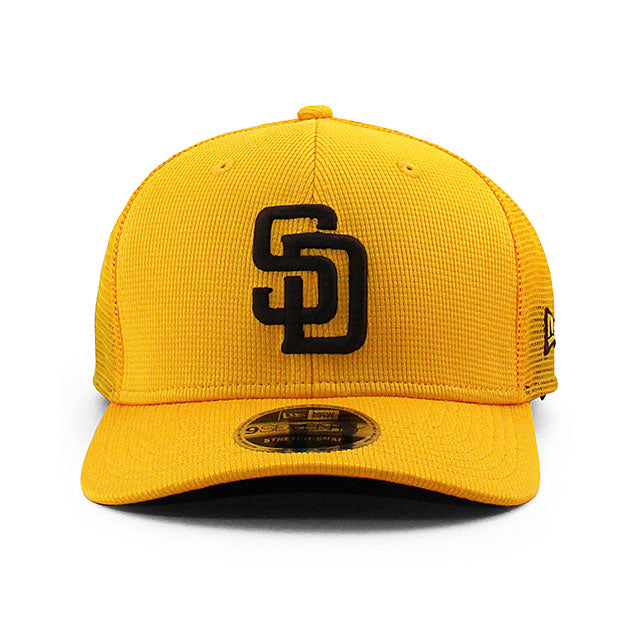 ニューエラ キャップ 9SEVENTY サンディエゴ パドレス 2025 MLB BATTING PRACTICE BP STRETCH MESH SNAPBACK CAP GOLD