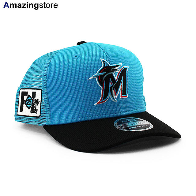 ニューエラ キャップ 9SEVENTY マイアミ マーリンズ 2025 MLB SPRING TRAINING BP STRETCH MESH SNAPBACK CAP BLUE