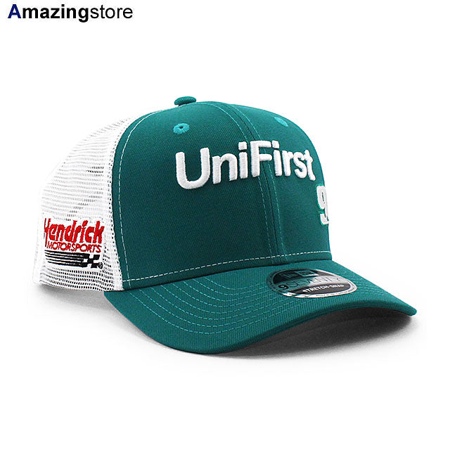 ニューエラ メッシュキャップ 9SEVENTY ナスカー チェイス エリオット UniFirst STRETCH MESH SNAPBACK CAP GREEN