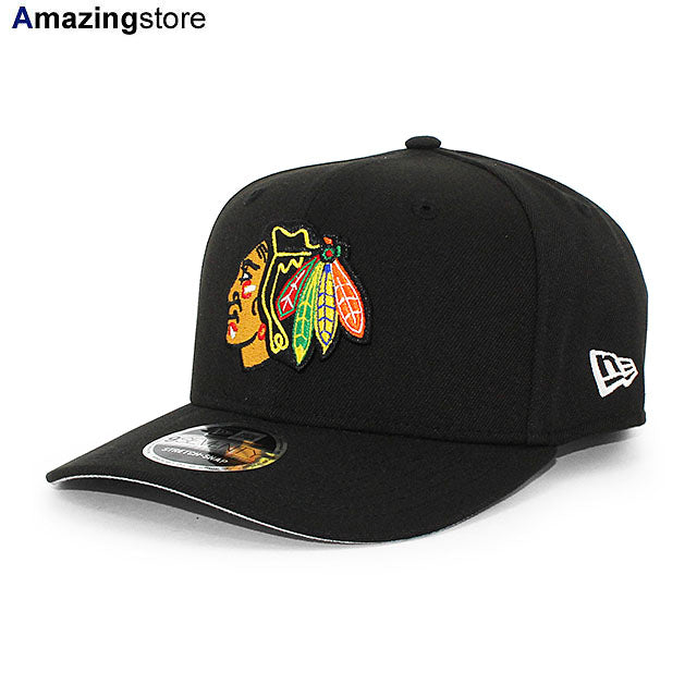 ニューエラ キャップ 9SEVENTY シカゴ ブラックホークス NHL STRETCH SNAPBACK CAP BLACK