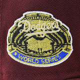 ニューエラ キャップ 9FIFTY スナップバック ロサンゼルス ドジャース MLB 1963 WORLD SERIES KELLY GREEN BOTTOM SNAPBACK CAP MAROON