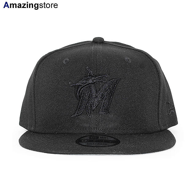 ニューエラ キャップ 9FIFTY マイアミ マーリンズ MLB TEAM BASIC SNAPBACK CAP BLACKOUT