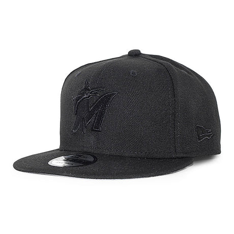 ニューエラ キャップ 9FIFTY マイアミ マーリンズ MLB TEAM BASIC SNAPBACK CAP BLACKOUT