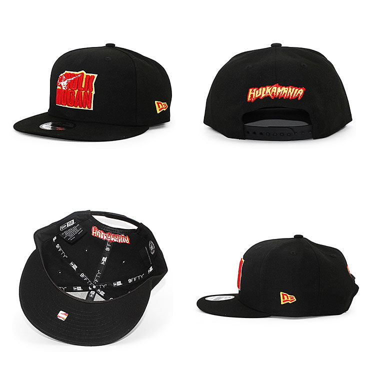 ハルク ホーガンモデル ニューエラ コラボ 9FIFTY スナップバック キャップ WWE HULK HORGAN BLACK