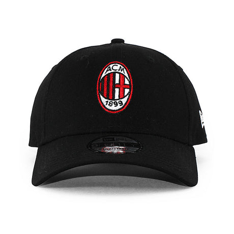 EU限定 ニューエラ キャップ 9FORTY ACミラン SERIA A CORE STRAPBACK CAP BLACK NEW ERA AC MILAN