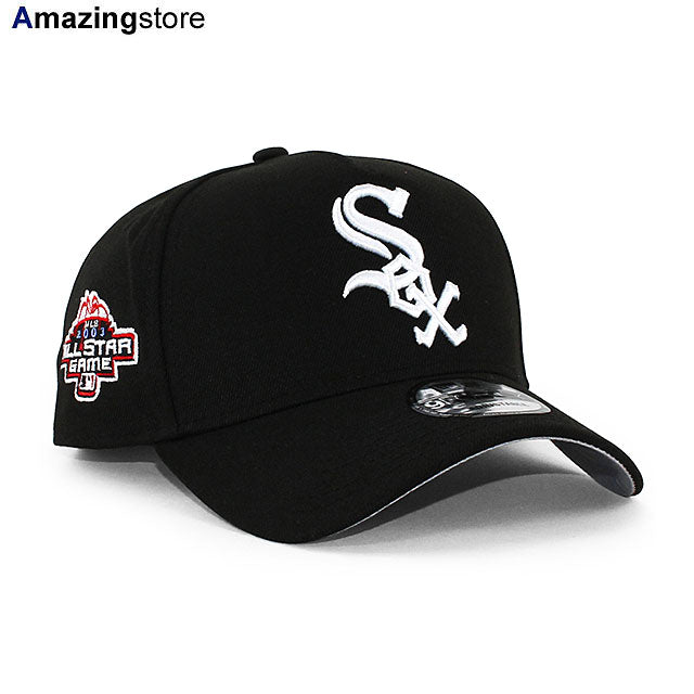 EU限定 ニューエラ キャップ 9FORTY シカゴ ホワイトソックス MLB 2003 ALL STAR GAME GREY BOTTOM A-FRAME SNAPBACK CAP BLACK