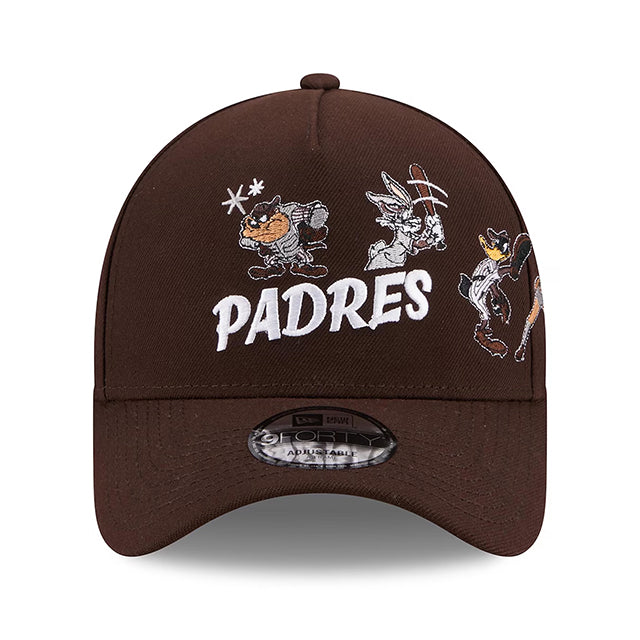 ニューエラ ルーニー テューンズ キャップ 9FORTY サンディエゴ パドレス MLB LOONEY TUNES A-FRAME SNAPBACK CAP BROWN