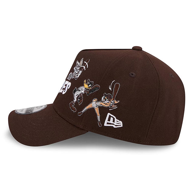 ニューエラ ルーニー テューンズ キャップ 9FORTY サンディエゴ パドレス MLB LOONEY TUNES A-FRAME SNAPBACK CAP BROWN