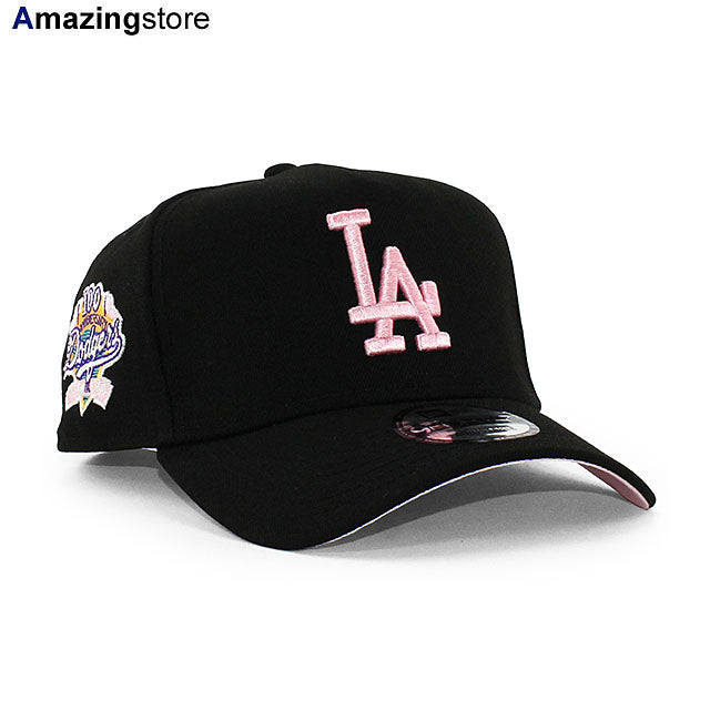 ニューエラ キャップ 9FORTY ロサンゼルス ドジャース MLB 100TH ANNIVERSARY PINK BOTTOM A-FRAME SNAPBACK CAP BLACK