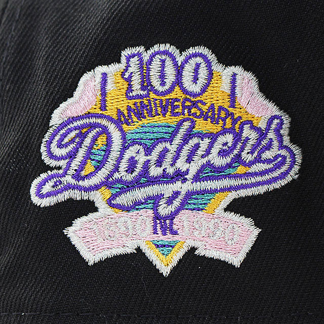 ニューエラ キャップ 9FORTY ロサンゼルス ドジャース MLB 100TH ANNIVERSARY PINK BOTTOM A-FRAME SNAPBACK CAP BLACK