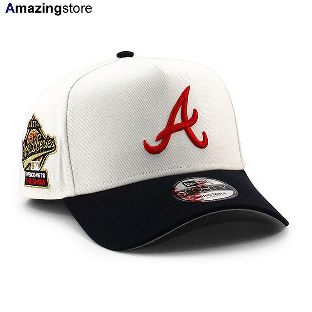 ニューエラ キャップ 9FORTY アトランタ ブレーブス MLB 1995 WORLD SERIES GREY BOTTOM A-FRAME SNAPBACK CAP CREAM