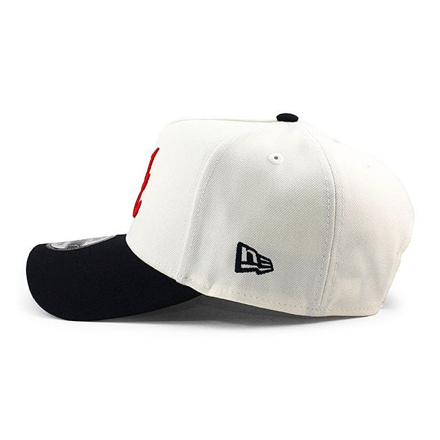 ニューエラ キャップ 9FORTY アトランタ ブレーブス MLB 1995 WORLD SERIES GREY BOTTOM A-FRAME SNAPBACK CAP CREAM