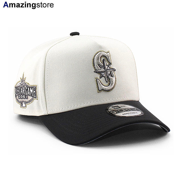 ニューエラ キャップ 9FORTY シアトル マリナーズ MLB 2001 ALL STAR GAME GREY BOTTOM A-FRAME SNAPBACK CAP CREAM