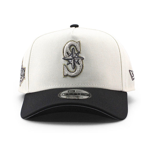 ニューエラ キャップ 9FORTY シアトル マリナーズ MLB 2001 ALL STAR GAME GREY BOTTOM A-FRAME SNAPBACK CAP CREAM