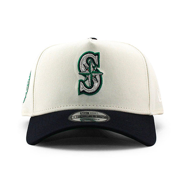 ニューエラ キャップ 9FORTY シアトル マリナーズ MLB 35TH GREEN BOTTOM A-FRAME SNAPBACK CAP CREAM